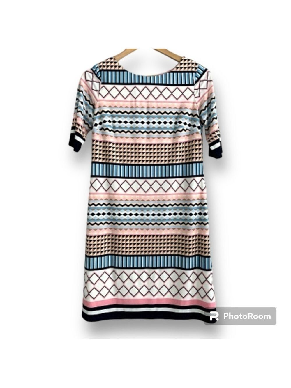 Eliza J Geometric Print Dress Pastel Size 6
